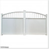 Aluminium Tongue and Groove Gate. Gate is 4.0M wide and gate height is 1.75M. Gate colour is Pure White (RAL9010)