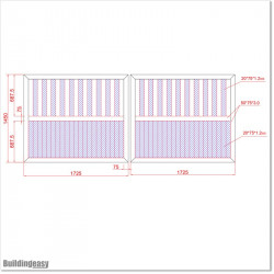 Aluminium Tongue and Groove Gate. Gate is 3.5M wide and gate height is 1.5M. Gate colour is Pure White (RAL9010)