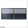 Aluminium Tongue and Groove Gate. Gate is 3.0M wide and gate height is 1.5M. Gate colour is Matte Black (RAL9005)