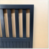 Aluminium Tongue and Groove Gate. Gate is 3.5M wide and gate height is 1.5M. Gate colour is Matte Black (RAL9005)