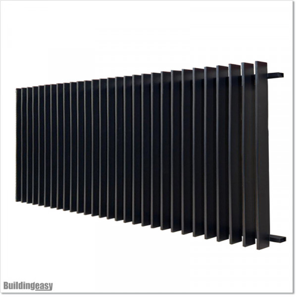 Aluminium Finn Fence 2.4M X 1.75M comes with Brackets and Screws to Install