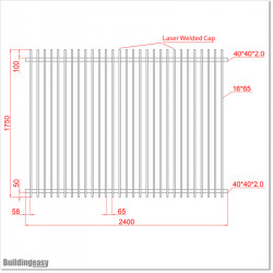 Aluminium Finn Fence 2.4M X 1.75M comes with Brackets and Screws to Install