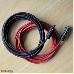 Solar cable 5 meters (Red and Black) 4mm2 with MC4 plugs
