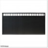 Gate is 4.35M wide and gate height is 1.75. Gate fits 4M post gap. Gate colour Matte Black (RAL9005)