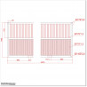 Gate is 4.275M wide and gate height is 1.75. Gate fits 4M post gap. Gate colour Matte Black (RAL9005)