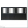 Gate is 4.275M wide and gate height is 1.75. Gate fits 4M post gap. Gate colour Matte Black (RAL9005)