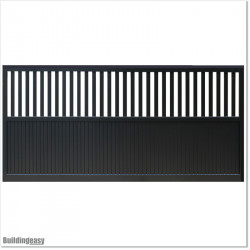Gate is 4.725M wide and gate height is 1.75. Gate fits 4.5M post gap. Gate colour Matte Black (RAL9005)