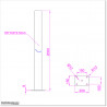 Finn Fence Aluminum Base Post 100 X 50 and 2.5mm wall thickness. Post is 2M