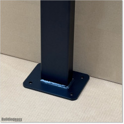 Finn Fence Aluminum Base Post 100 X 50 and 2.5mm wall thickness. Post is 2M