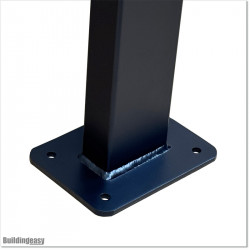 Finn Fence Aluminum Base Post 100 X 50 and 2.5mm wall thickness. Post is 2M