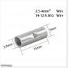 3.3mm Tin plated Copper Wire Cable Connection Crimp Sleeve Tubular Ferrule