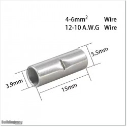 3.3mm Tin plated Copper Wire Cable Connection Crimp Sleeve Tubular Ferrule