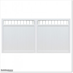 Aluminium Tongue and Groove Gate. Gate is 3.45M wide and gate height is 1.75M.