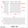 4.7M Wide Gate 1.4M High Flat Top Sliding Gate in Black Colour.