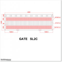Covered Flat Top Sliding Gates 4.2 Wide and 1.5M High With Plates Fitted.