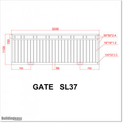 3.2M Wide Aluminium Flat Top Sliding Gate 1.2M High in Auckland.
