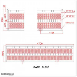 Plates Fitted 4.7M Wide and 1.2M High Flat Top Sliding Gate in AKL.