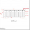 3.7M Wide Aluminium Sliding Gate 1.2M High With Spikes Fitted on Top.