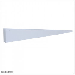 Aluminium Triangle frame fits to the bottom of our Louver Gates in Pure White colour