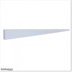 Aluminium Triangle frame fits to the bottom of our Louver Gates in Pure White colour