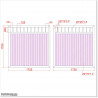 Aluminium Tongue and Groove Gate. Gate is 3.45M wide and gate height is 1.75M.