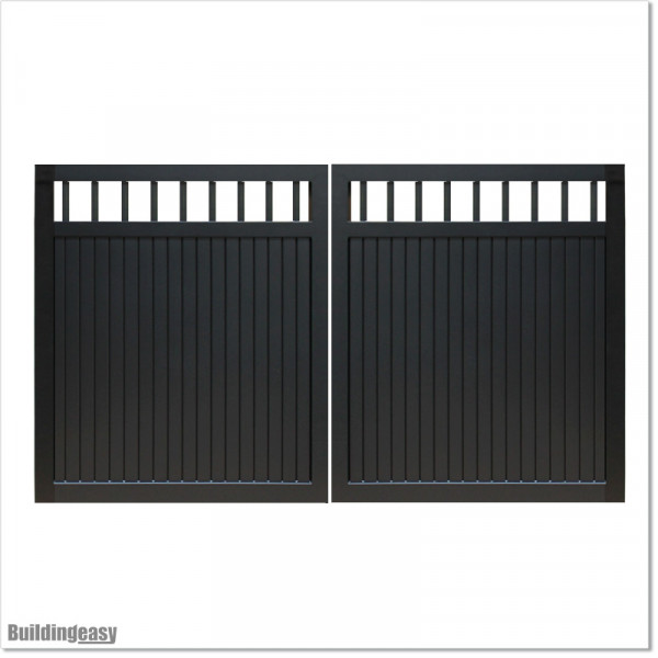 Aluminium Tongue and Groove Gate. Gate is 3.0M wide and gate height is 1.75M.