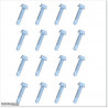 Self-tapping screws are powder coated in white colour. Size M6 X 25mm