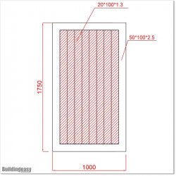 Pedestrian Tongue & Groove gate is 1.0M wide and gate height is 1.75M. Gate colour Matte Black (RAL9005)