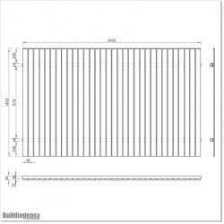 Aluminium Vertical Slat Fencing 2.4M X 1.45M is easy to assemble