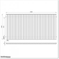 Aluminium Vertical Slat Fencing 2.4M X 1.2M is easy to assemble