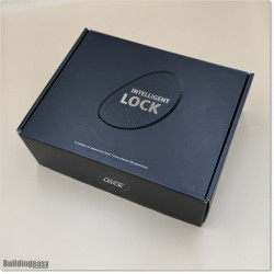 Locks is battery operated. Works with APP, Password, Fingerprint, Mechanical Key and IC Card