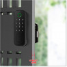 Locks is battery operated. Works with APP, Password, Fingerprint, Mechanical Key and IC Card