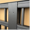 Aluminium 7.4M Wide Black Sliding Gate 1.7M High With Automatic Systems.