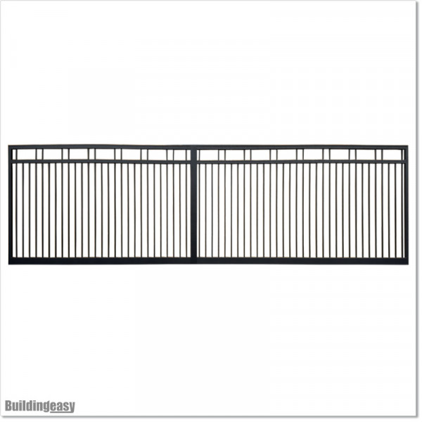 Aluminium 7.4M Wide Black Sliding Gate 1.7M High With Automatic Systems.