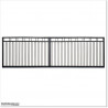 Aluminium 7.4M Wide Black Sliding Gate 1.7M High With Automatic Systems.