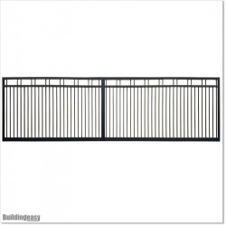 Aluminium 8.4M Wide Black Sliding Gate 1.7M High With Automatic Systems.