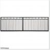Aluminium 8.4M Wide Black Sliding Gate 1.7M High With Automatic Systems.