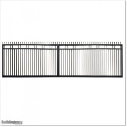 Spearhead Gate is 7400mm wide and gate height is 1830mm. Overall height 1.9M