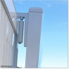 Gate is 4.35M wide and gate height is 1.75. Gate fits 4M post gap. Gate colour Pure White (RAL9010)